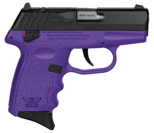 SCCY Industries CPX4CBPURDRG3 CPX-4 RD 380 ACP 10+1 2.96" Purple Polymer/Serrated Black Nitride Stainless Steel Slide/Finger Grooved Purple Polymer Grip