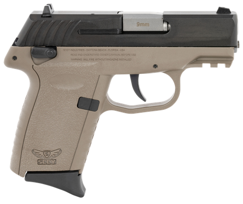 SCCY Industries CPX1CBDEG3 CPX-1 Gen3 9mm Luger 10+1 3.10" Flat Dark Earth Polymer w/ Picatinny Rail Serrated Black Nitride SS Slide FDE Polymer Grip