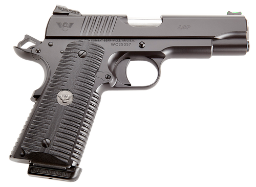 Wilson Combat ACPCOM9 ACP Commander 9mm Luger 10+1 4.25" Stainless Match Grade Barrel, Black Serrated Carbon Steel Slide, Black Armor-Tuff Carbon Steel Frame w/Beavertail, Black G10 Eagle Claw Grip
