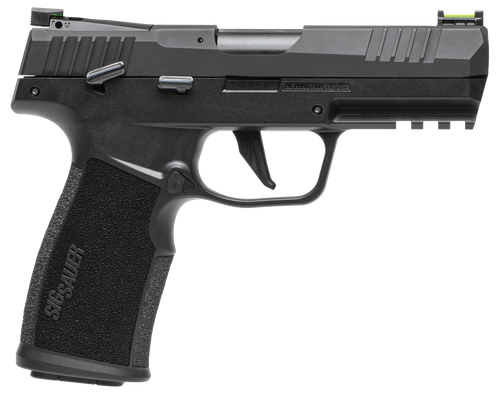 Sig Sauer 322CBAS10 P322  22 LR 10+1 4" Black Steel Threaded Barrel, Black Hard Coat Anodized Optic Ready/Serrated Slide, Black SS/Polymer Frame w/Picatinny Rail & Black Polymer Grips