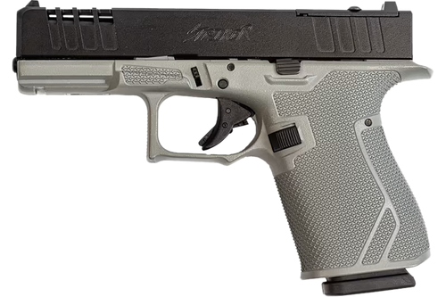 Great Lakes Firearms GL19SRK Striker  9mm 15+1 4" Front/Rear Serrations Cerakote Bull Shark Gray