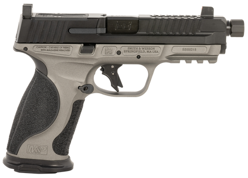 Ed Brown MPFTACT Fueled M&P Tactical 9mm Luger 19+1 4.75" Black Nitride Match Grade Threaded Barrel, Black Nitride Optic Cut/Serrated Stainless Steel Slide