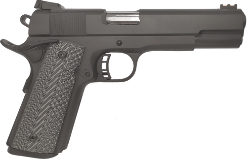 Rock Island 56636 Rock Ultra FS Combo 9mm Luger or 22TCM9R Caliber with 5" Barrel, 10+1 Capacity, Overall Black Parkerized Finish Steel, Beavertail Frame, Serrated Slide & Black G10 Grip