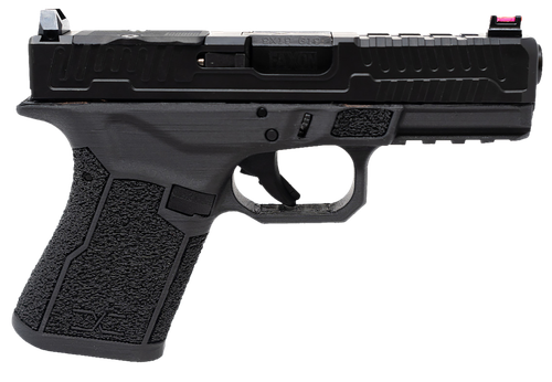 Faxon Firearms FX-19-P-02 FX-19 Patriot Gen 2 Compact Frame 9mm Luger 15+1 Black DLC Match Grade Barrel, Optic Cut/Serrated Slide, Polymer Frame w/Picatinny Rail, Angled Grip