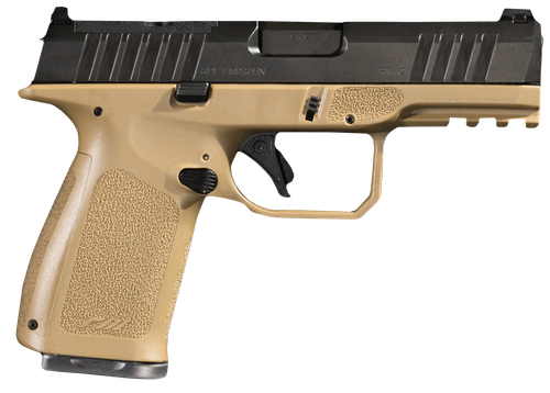 Rost Martin RM1CFDEOSP RM1C  9mm Luger 17+1 4" Black Match Grade Barrel, Black Tenifer Optic Ready/Serrated Steel Slide, Flat Dark Earth Polymer Frame w/Picatinny Rail, Textured Grip, Ambidextrous