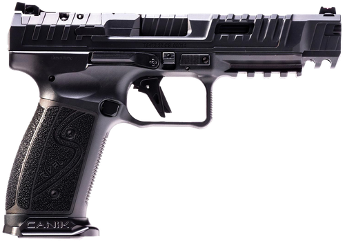 Canik HG7010N SFx Rival-S Full Size Frame 9mm Luger 18+1, 5" Black Steel Barrel, Dark Side Optic Ready/Serrated w/Ports Steel Slide, Frame w/Picatinny Rail, Ambidextrous