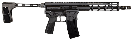 Global Ordnance LLC 197892004862 Monolith 15P 5.56x45mm NATO 30+1 12.50" Black Mono Barrel, M-LOK Handguard, Black Aluminum Picatinny Rail Receiver, SB Tactical Brace, B5 P-Grip 23 Grip