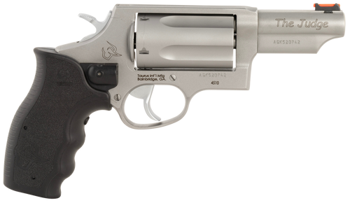Taurus 2-441039TVL Judge w/Laser Compact 45 Colt (Long Colt)/410 Bore 2.50" Chamber 5rd 3" Stainless Steel Barrel, Cylinder & Stainless Steel Frame, Viridian Laser, Transfer Bar Safety