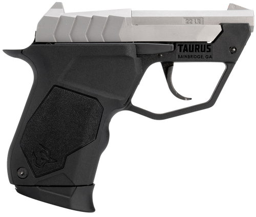 Taurus 1-22TUC139 22TUC  Micro-Compact Frame 22 LR 9+1 2.50" Matte Stainless Steel Tip-Up Barrel, Matte Stainless Serrated Stainless Steel Slide, Black Polymer Frame, Black Polymer Grip