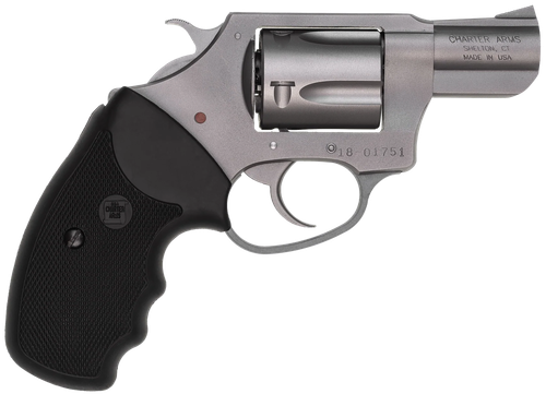 Charter Arms 73820 Undercover  Small 38 Special, 5 Shot 2" Matte Stainless Steel Barrel & Cylinder, Aluminum Frame w/Black Finger Grooved Rubber Grip, Exposed Hammer