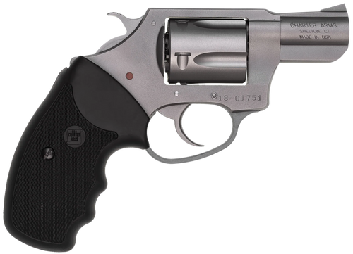 Charter Arms 73820 Undercover  Small 38 Special, 5 Shot 2" Matte Stainless Steel Barrel & Cylinder, Aluminum Frame w/Black Finger Grooved Rubber Grip, Exposed Hammer