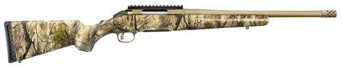 Ruger 36923 American  243 Win 4+1 16.10" Burnt Bronze Cerakote Threaded Barrel, Picatinny Rail Steel Receiver, GoWild Camo I-M Brush Fixed Compact Synthetic Stock, Right Hand