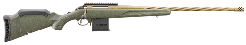 Ruger 46942 American Predator Gen II 6.5 Grendel 10+1 22" Burnt Bronze Cerakote Threaded Barrel, Picatinny Rail Steel Receiver, Green Splatter Adjustable Synthetic Stock