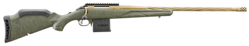 Ruger 46941 American Predator Gen II 6mm ARC 10+1 22" Burnt Bronze Cerakote Threaded Barrel, Picatinny Rail Steel Receiver, Green Splatter Adjustable Synthetic Stock