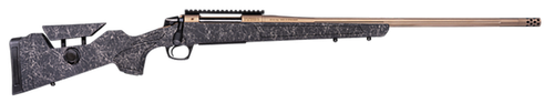 CVA CR3959F Cascade Long Range Hunter Full Size 6.5 PRC 24" Smoked Bronze Cerakote Steel Threaded Barrel, Black w/Smoked Bronze Web Synthetic Stock