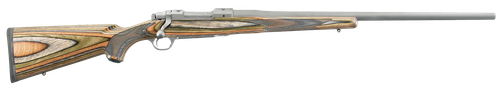 Ruger 17123 Hawkeye Predator Full Size 204 Ruger 5+1 24" Matte Stainless Steel Barrel, Integral Scope Mounts Stainless Steel Receiver, Green Mountain Fixed Laminate Stock