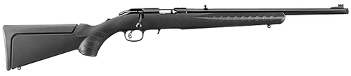 Ruger 8306 American Rimfire Compact Compact 22 LR 10+1 18" Satin Blued Threaded Barrel, Satin Blued Drilled & Tapped Steel Receiver, Black Synthetic Adjustable Stock, Right Hand