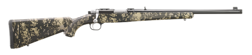 Ruger 7421 77/357  357 Mag 5+1 18.50" Blued Threaded Barrel, Blued Integral Scope Mount Steel Receiver, Fixed Kryptek Obskura Nox Camo Synthetic Stock, Thread Protector