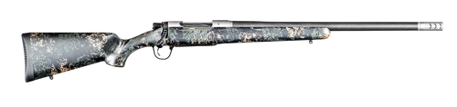 Christensen Arms 8010632200 Ridgeline FFT 7mm PRC 3+1 22" Carbon Fiber/Threaded Barrel, Burnt Bronze Cerakote Rec, Green with Black/Tan Accents Stock