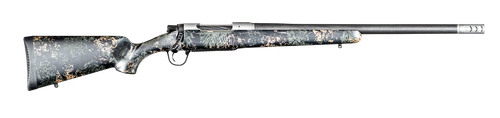 Christensen Arms 8010632200 Ridgeline FFT 7mm PRC 3+1 22" Carbon Fiber/Threaded Barrel, Burnt Bronze Cerakote Rec, Green with Black/Tan Accents Stock