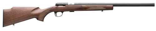 Browning 025253202 T-Bolt Target SR 22 LR 10+1 20" Matte Blued Heavy Bull Threaded Barrel, Drilled & Tapped Matte Blued Steel Receiver, Grade I Black Walnut Target Style Fixed w/Raised Comb Stock
