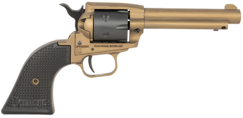 Heritage Mfg SRR22A4 Rough Rider  22 LR 6 Shot, 4.75" Burnt Bronze Cerakote Steel Barrel, Frame, Black Satin Cylinder, Black Polymer Grip, Hammer/Thumb Safety, Exposed Hammer
