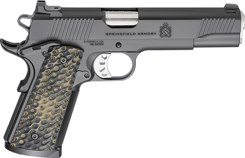 Springfield Armory PC9125 1911 TRP  45 ACP 8+1 5" Stainless Match Grade Barrel, Black Cerakote Serrated Carbon Steel Slide & Frame w/Beavertail, VZ Hydra G10 Grip