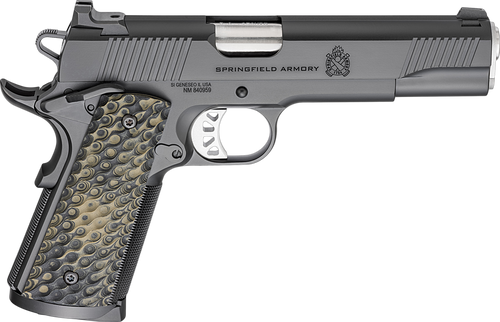 Springfield Armory PC9125 1911 TRP  45 ACP 8+1 5" Stainless Match Grade Barrel, Black Cerakote Serrated Carbon Steel Slide & Frame w/Beavertail, VZ Hydra G10 Grip