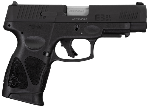Taurus 1G3XLSR904110 G3XL  Compact Frame 9mm Luger 10+1 4" Matte Stainless Steel Barrel, Matte Black Tenifer Serrated Steel Slide, Black Polymer Frame w/Picatinny Rail, Black Polymer Grip