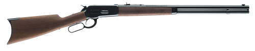 Winchester Repeating Arms 534175142 Model 1886 Short Rifle Full Size 45-70 Gov 8+1 24" Brushed Polish Blued Sporter Barrel, Drilled & Tapped Steel Receiver, Grade I Satin Walnut Straight Grip Stock