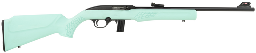 Rossi RS22L1811TL RS22  Full Size 22 LR 10+1 18" Matte Black Steel Barrel, Matte Black Grooved Aluminum Receiver, Teal Synthetic Fixed Stock