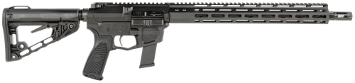 Wilson Combat TRAR9GB91610 AR9G Carbine 9mm Luger 17+1 16" Black Match Grade Threaded Barrel, Black Armor-Tuff Aluminum Receiver, M-LOK Handguard, Black Synthetic Rogers Super-Stoc w/Cam-Lock Stock
