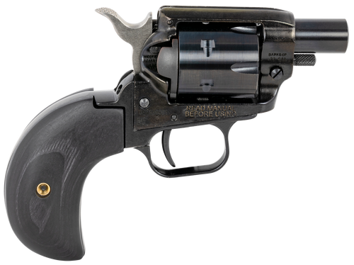 Heritage Mfg BK22B1BHBD Barkeep Boot 22 LR 6 Shot, 1.68" Black Steel Barrel, Black Oxide Zinc Alloy Frame, Black Cylinder Black Wood Grip, Hammer/Thumb Safety, Exposed Hammer