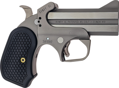 Bond Arms BARWXL Rowdy XL  45 Colt (LC) .410 2rd Shot 3.50" Matte Stainless Steel Frame Black Extended B6 Resin Grips