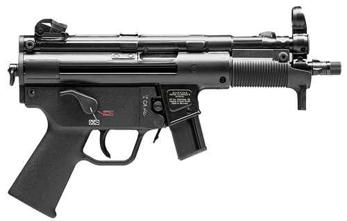 HK 81000482 SP5K PDW 9mm Luger Caliber with 5.83" Barrel, 10+1 Capacity, Black Metal Finish, No Stock (Sling Mount), Black Polymer Grip Right Hand