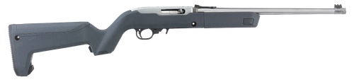 Ruger 31152 10/22 Takedown 22 LR 10+1 16.40" Barrel, Satin Stainless Steel, Magpul X-22 Backpacker Stealth Gray Stock, Cross-Bolt Manual Safety, Includes 4 BX-1 Magazines