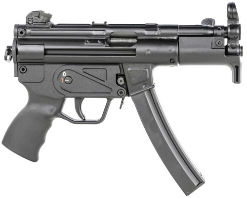 Century Arms HG6036N AP5 M 9mm Luger 30+1 4.50" Barrel, Black Stamped Metal, Fixed Front/Drum Rear Sights, Includes Hard Case, Sling, Cleaning Kit & 2 Magazines