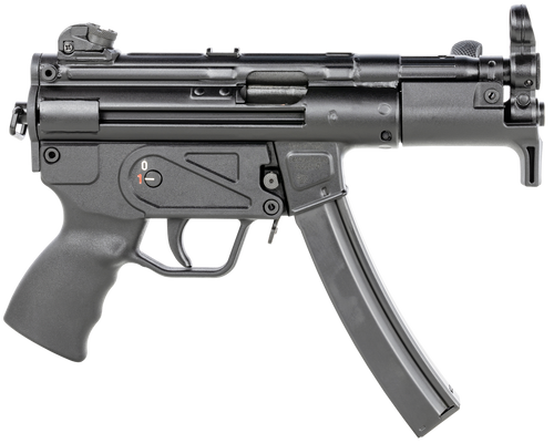 Century Arms HG6036N AP5 M 9mm Luger 30+1 4.50" Barrel, Black Stamped Metal, Fixed Front/Drum Rear Sights, Includes Hard Case, Sling, Cleaning Kit & 2 Magazines