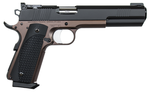 Dan Wesson 01841 Bruin  10mm Auto 8+1 6.03" Stainless Steel Barrel, Black Duty Serrated Stainless Steel Slide, Bronze Stainless Steel Frame w/Beavertail, Brown G10 Grip, Ambidextrous