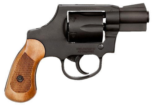 Rock Island 51280 M206  Small Frame 38 Special 6rd 2" Black Parkerized Steel Barrel, Cylinder & Frame, Checkered Wood Grip, Transfer Bar Safety, Concealed Hammer