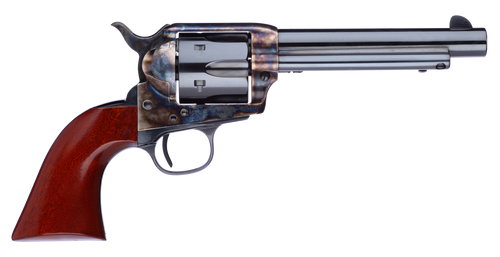 Taylors & Company 701EDE 1873 Cattleman New Model 357 Mag 6rd 5.50" Blued Cylinder & Barrel Color Case Hardened Steel Frame Walnut Navy Size Grip (Taylor Tuned)