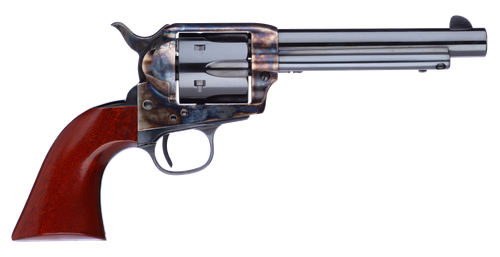 Taylors & Company 701EDE 1873 Cattleman New Model 357 Mag 6rd 5.50" Blued Cylinder & Barrel Color Case Hardened Steel Frame Walnut Navy Size Grip (Taylor Tuned)