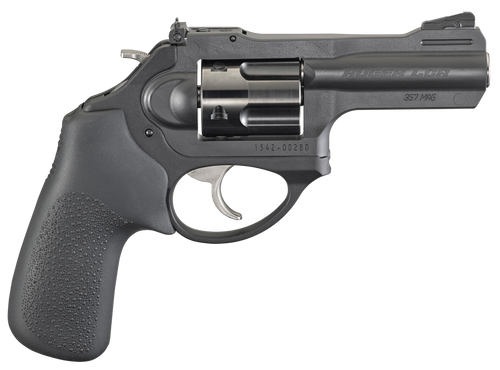 Ruger 5444 LCRx  357 Mag 5rd 3" Matte Black Steel Barrel, Black PVD Cylinder, Matte Black Stainless Steel Frame, Black Hogue Tamer Monogrip Grip