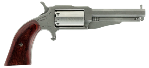 North American Arms 19603C 1860 The Earl 22 LR or 22 MWR 5rd 3" Barrel, Overall Stainless Steel Finish & Rosewood Boot Grip Includes Cylinder