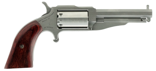North American Arms 19603C 1860 The Earl 22 LR or 22 MWR 5rd 3" Barrel, Overall Stainless Steel Finish & Rosewood Boot Grip Includes Cylinder