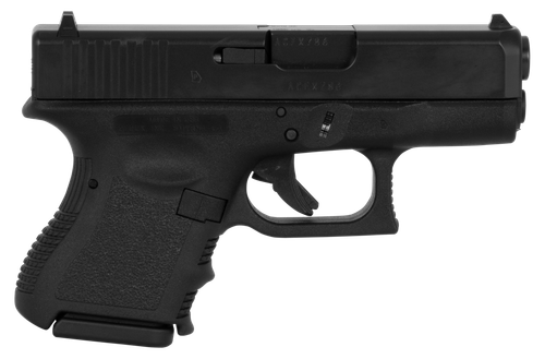 Glock UI2650201 G26 Gen3 Subcompact 9mm Luger  3.43" Barrel 10+1, Black Frame & Slide, Finger Grooved Textured Polymer Grip, Safe Action Trigger (US Made)