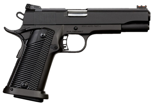 Rock Island 52009 Rock Ultra FSHC 10mm Auto Caliber with 5" Barrel, 16+1 Capacity, Overall Black Parkerized Finish Steel, Beavertail Frame, Serrated Slide & Black G10 Grip