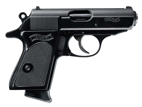 Walther Arms 4796002 PPK  380 ACP 6+1 3.30" Black Steel Barrel, Black Serrated Zinc Alloy Slide, Black Aluminum Frame w/Beavertail, Black Polymer Grip, Manual Thumb Safety