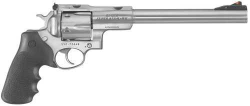 Ruger 5502 Super Redhawk  Large Frame 44 Rem Mag/44 Special 6rd 9.50" Satin Stainless Steel w/Integral Mount Barrel, Satin Cylinder & Frame, Hogue Tamer Monogrip, Transfer Bar Safety, Exposed Hammer