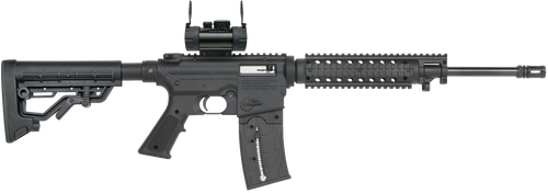 Mossberg 37234 715 Tactical Full Size 22 LR 25+1 16.25" Barrel, Blued Metal Finish & A2 Adjustable Black Synthetic Stock Right Hand Includes Red Dot